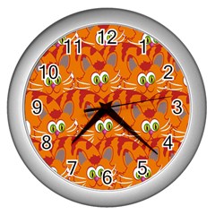 Animals Pet Cats Wall Clock (silver) by artworkshop