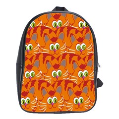 Animals Pet Cats School Bag (large) by artworkshop