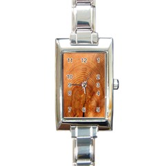 Annual Rings Tree Wood Rectangle Italian Charm Watch by artworkshop