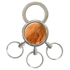 Annual Rings Tree Wood 3-ring Key Chain by artworkshop