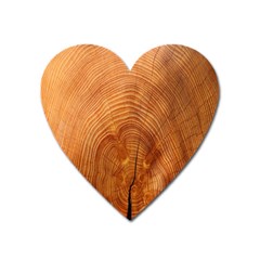 Annual Rings Tree Wood Heart Magnet by artworkshop