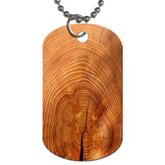 Annual Rings Tree Wood Dog Tag (one Side) by artworkshop