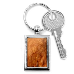 Annual Rings Tree Wood Key Chain (rectangle) by artworkshop