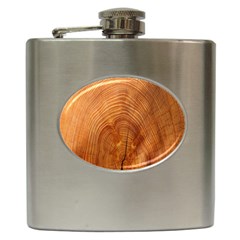 Annual Rings Tree Wood Hip Flask (6 Oz) by artworkshop