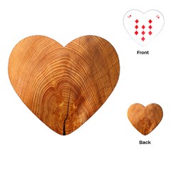 Annual Rings Tree Wood Playing Cards Single Design (heart) by artworkshop