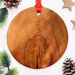 Annual Rings Tree Wood Round Ornament (two Sides) by artworkshop