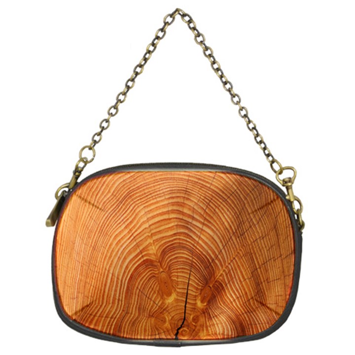 Annual Rings Tree Wood Chain Purse (Two Sides)