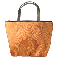 Annual Rings Tree Wood Bucket Bag by artworkshop