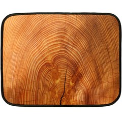 Annual Rings Tree Wood Fleece Blanket (mini) by artworkshop