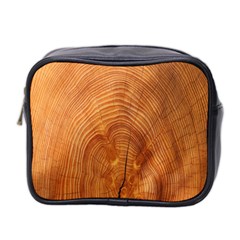 Annual Rings Tree Wood Mini Toiletries Bag (two Sides) by artworkshop