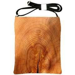 Annual Rings Tree Wood Shoulder Sling Bag by artworkshop