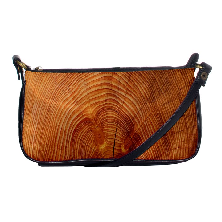 Annual Rings Tree Wood Shoulder Clutch Bag