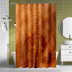 Annual Rings Tree Wood Shower Curtain 48  X 72  (small)  by artworkshop