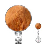 Annual Rings Tree Wood Stainless Steel Nurses Watch Front