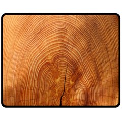 Annual Rings Tree Wood Double Sided Fleece Blanket (medium)  by artworkshop