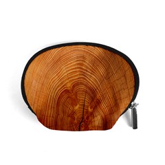 Annual Rings Tree Wood Accessory Pouch (small) by artworkshop