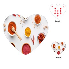 Masala Spices Food Playing Cards Single Design (heart)