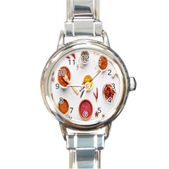 Masala Spices Food Round Italian Charm Watch by artworkshop