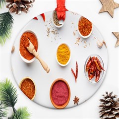 Masala Spices Food Ornament (round) by artworkshop