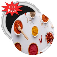 Masala Spices Food 3  Magnets (100 Pack) by artworkshop