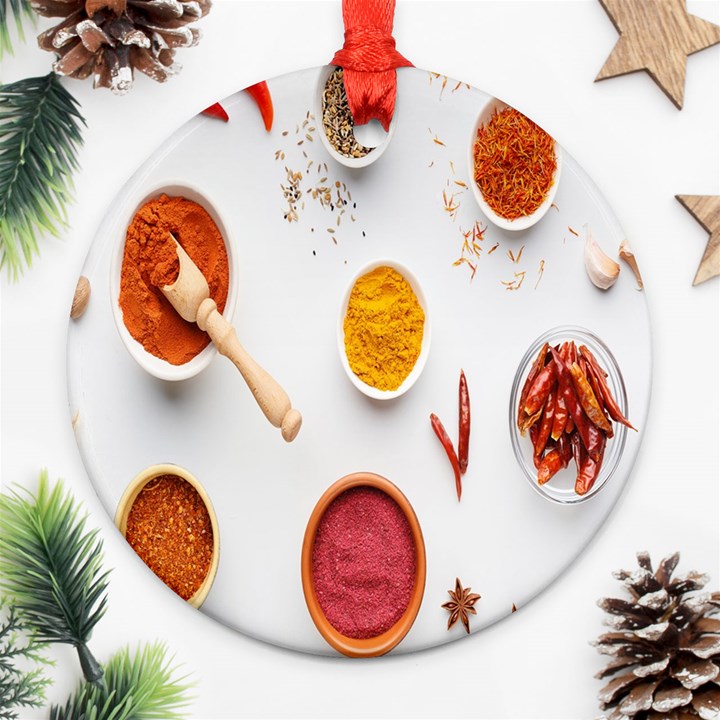 Masala Spices Food Ornament (Round)