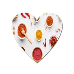 Masala Spices Food Heart Magnet by artworkshop