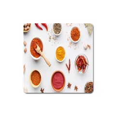 Masala Spices Food Square Magnet by artworkshop