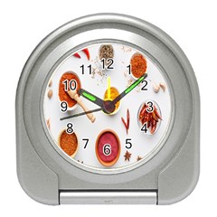 Masala Spices Food Travel Alarm Clock by artworkshop