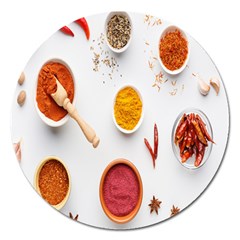 Masala Spices Food Magnet 5  (round)