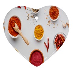 Masala Spices Food Heart Ornament (two Sides) by artworkshop