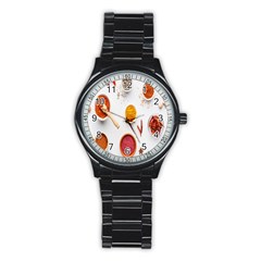 Masala Spices Food Stainless Steel Round Watch