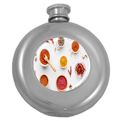 Masala Spices Food Round Hip Flask (5 Oz) by artworkshop