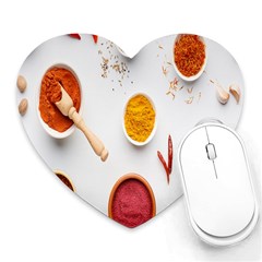 Masala Spices Food Heart Mousepads by artworkshop