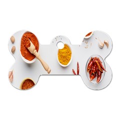 Masala Spices Food Dog Tag Bone (one Side) by artworkshop