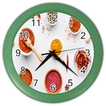 Masala Spices Food Color Wall Clock Front