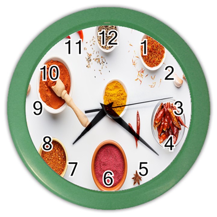 Masala Spices Food Color Wall Clock