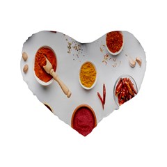 Masala Spices Food Standard 16  Premium Flano Heart Shape Cushions by artworkshop