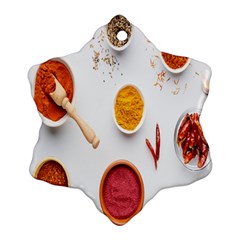 Masala Spices Food Snowflake Ornament (two Sides) by artworkshop