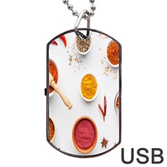 Masala Spices Food Dog Tag Usb Flash (two Sides) by artworkshop