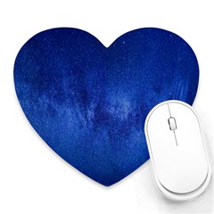 Milky Way Stars Night Sky Heart Mousepads by artworkshop