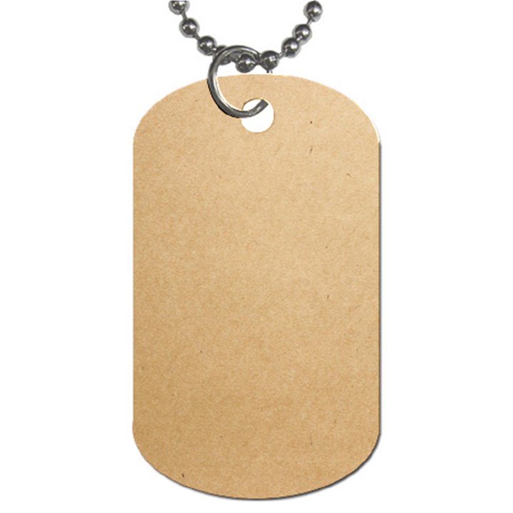 Paper Brown Dog Tag (One Side)