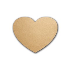 Paper Brown Rubber Coaster (heart) by artworkshop