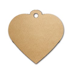 Paper Brown Dog Tag Heart (two Sides) by artworkshop