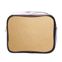 Paper Brown Mini Toiletries Bag (one Side) by artworkshop