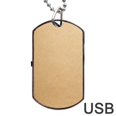 Paper Brown Dog Tag Usb Flash (two Sides) by artworkshop