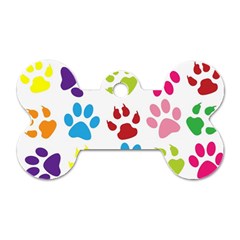 Paw Print Dog Tag Bone (two Sides) by artworkshop