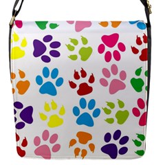 Paw Print Flap Closure Messenger Bag (s) by artworkshop