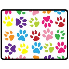 Paw Print Fleece Blanket (large)  by artworkshop