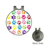 Paw Print Hat Clips with Golf Markers Front