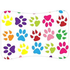 Paw Print Velour Seat Head Rest Cushion by artworkshop